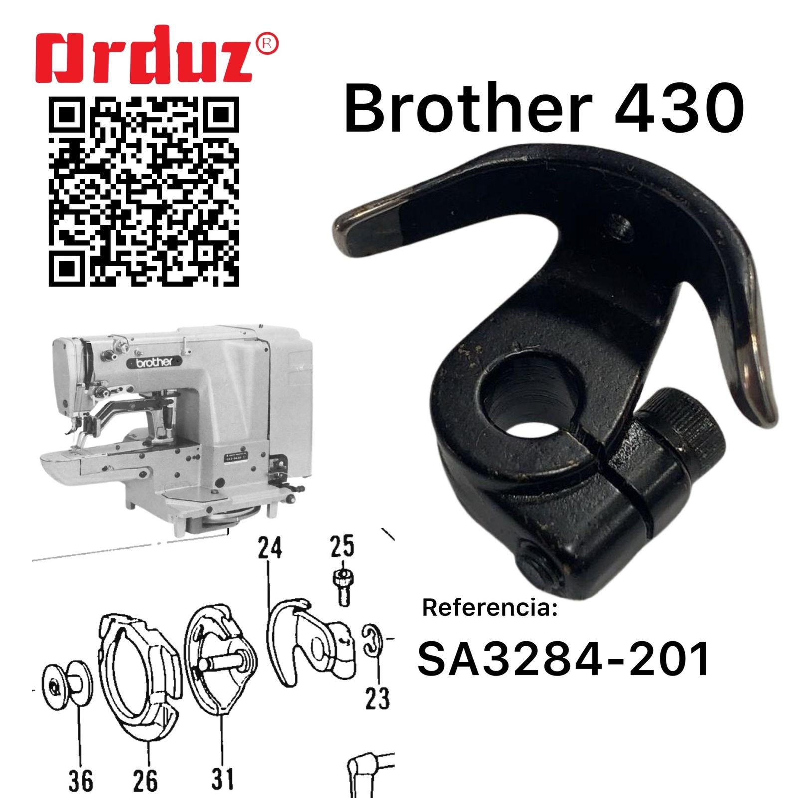 SA3284-201 IMPULSOR  BROTHER KE-430D REPUESTOS
