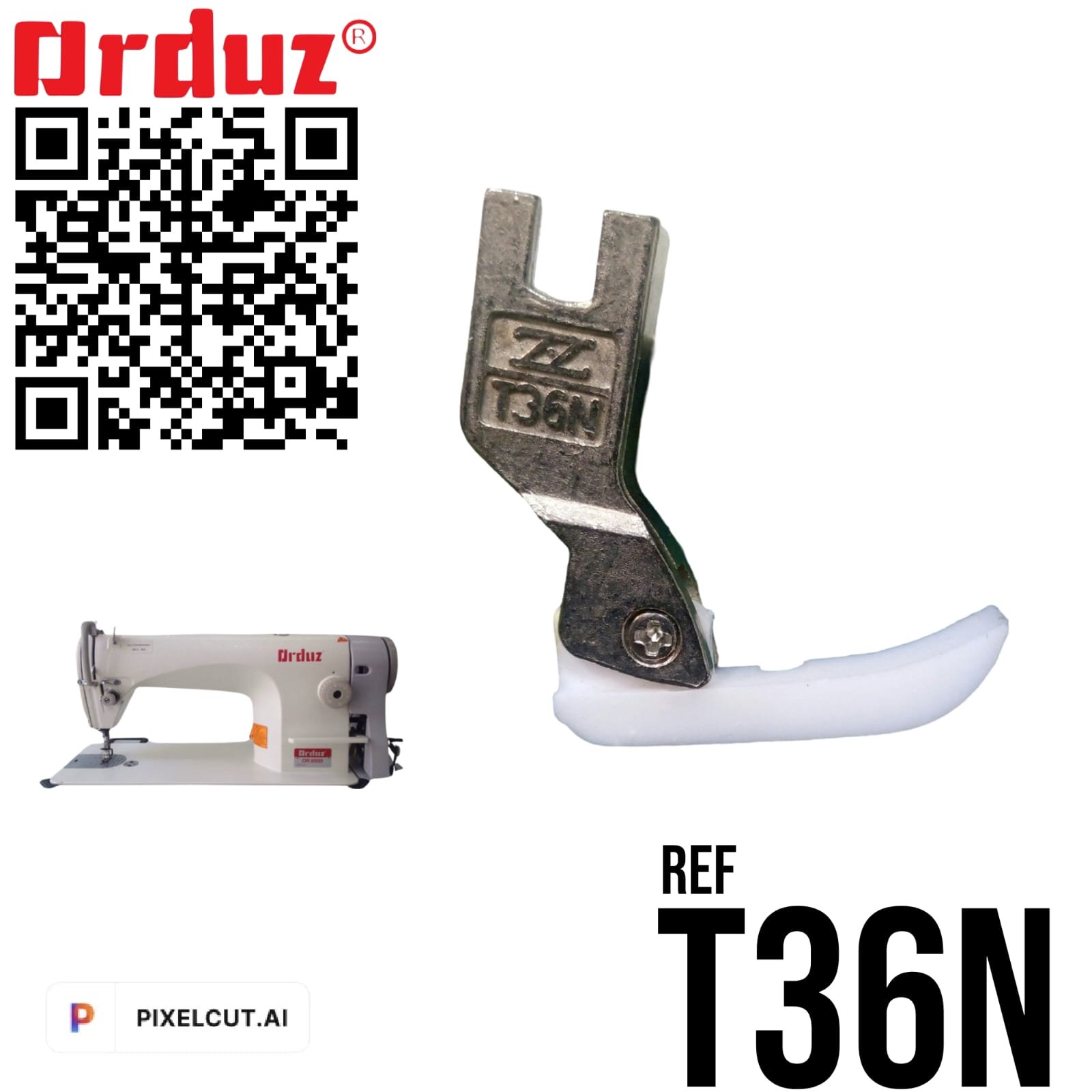 Prensatela T36N de Teflón Derecho para Cierre - Imagen 4