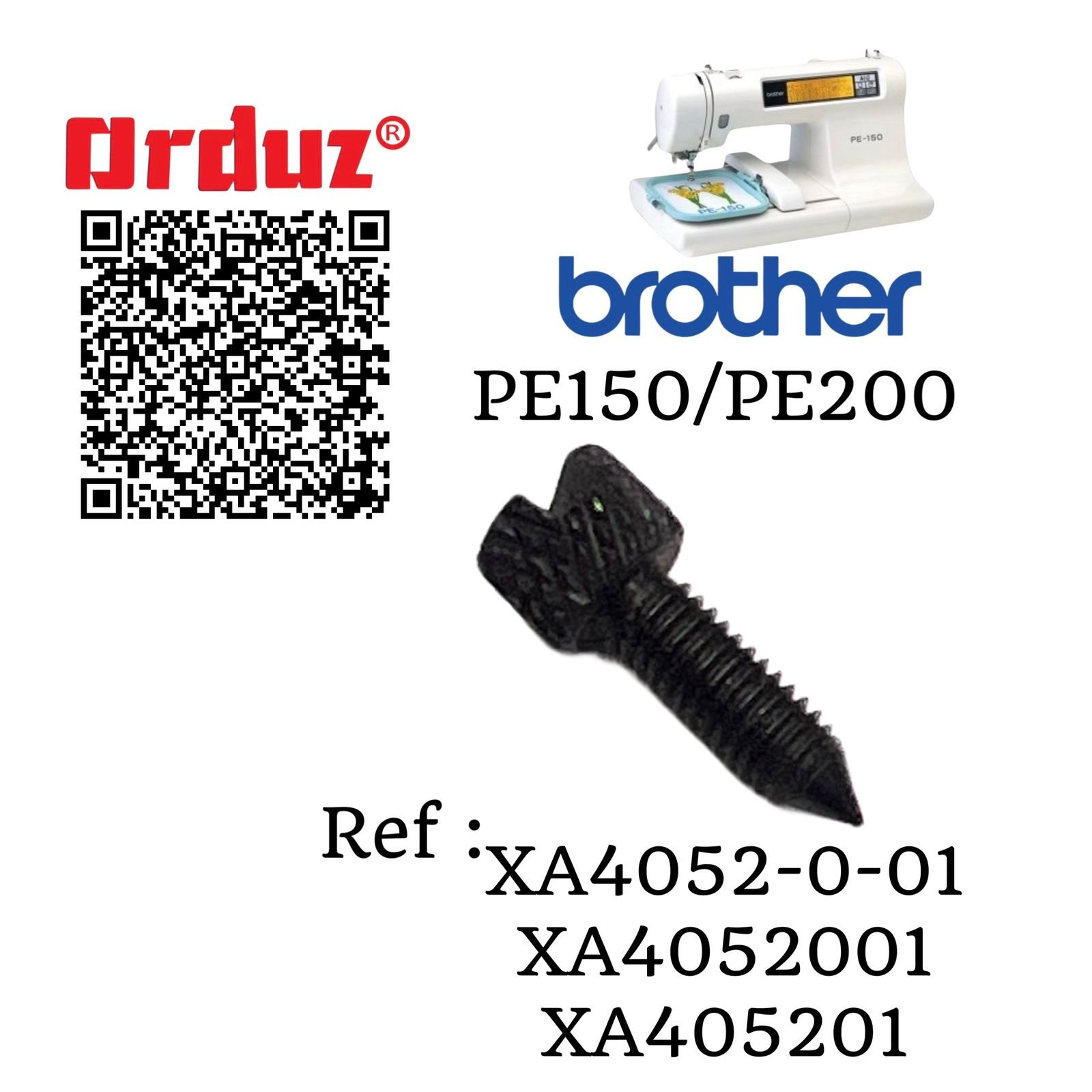 XA4052001 Brother PE150 PE180D PE200 Alt# XA4052051 TORNILLO DE ABRAZADERA DE AGUJA REPUESTOS